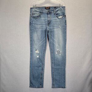 Ring of Fire Jeans Men's Size W33 L30 Straight Leg Slim Fit Med Wash Stretch